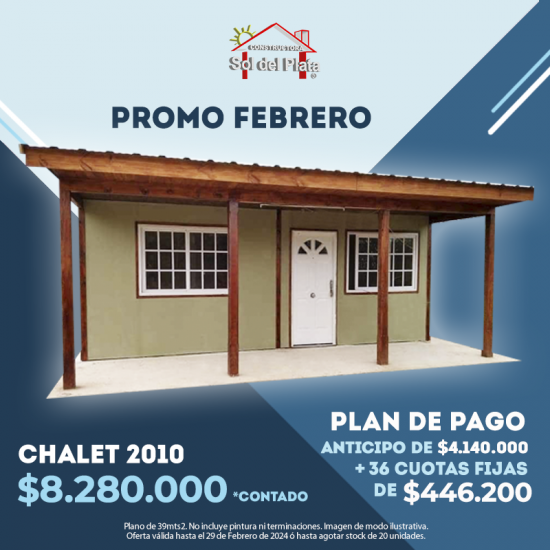 CASA PROPIA - Promo Febrero 2024 - Constructora Sol del Plata